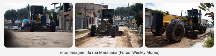 Secretaria de Infraestrutura realiza terraplanagem de ruas do Vila Caraípe