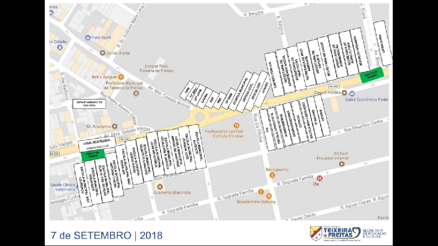  Desfile Cívico de 7 de setembro inicia a partir das 8h em Teixeira de Freitas