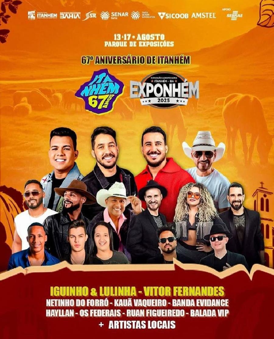 Chegou o grande dia: Exponhém 2025 começa hoje e celebra os 67 anos de Itanhém