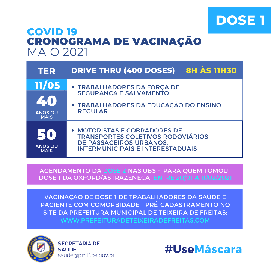 Novo calendário de Vacinação contra a covid-19 amplia grupos prioritários
