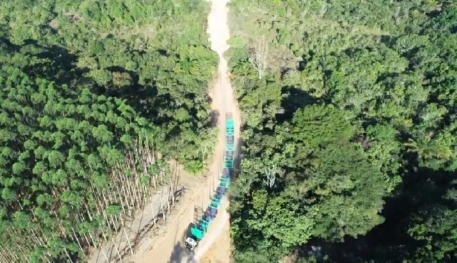 Suzano inaugura projeto histórico de logística florestal no Extremo Sul da Bahia