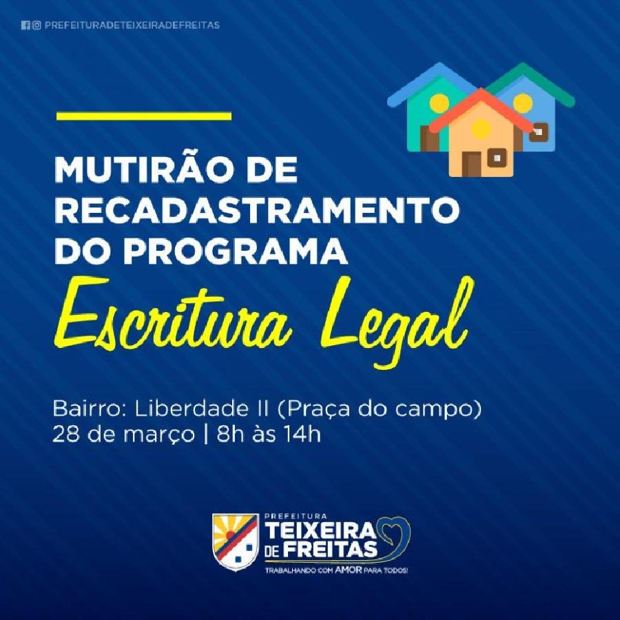  Prefeitura realiza mutirão de regularização fundiária no Liberdade 2