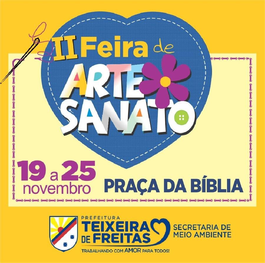  Secretaria de Meio Ambiente realiza 2ª Feira do Artesanato a partir desta segunda-feira, 19