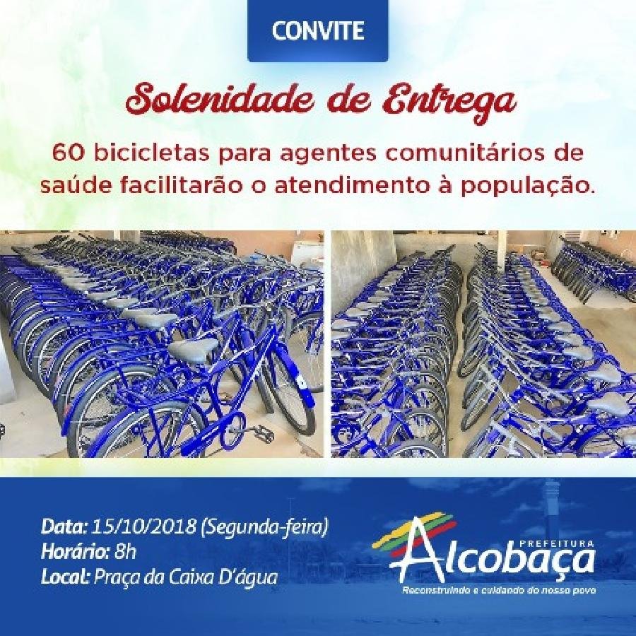  Agentes comunitários de saúde vão receber bicicletas pela primeira vez em Alcobaça