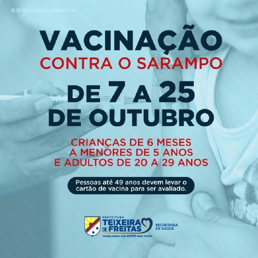 Começou nesta segunda-feira (7) a Campanha Nacional de Vacinação contra o sarampo.