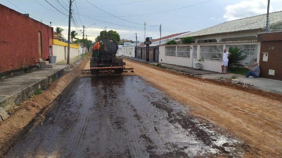 Secretaria de Projetos prossegue com obra na Rua São Paulo, no bairro Novo Horizonte