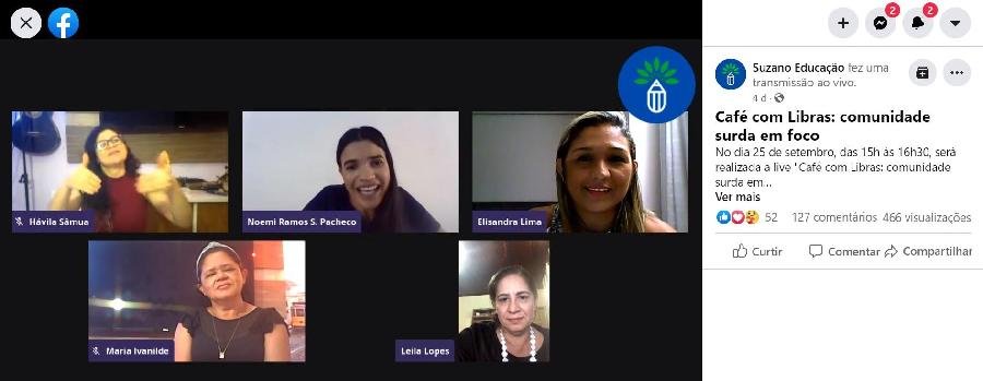 Programa Suzano de Educação realiza encontro virtual com a temática da inclusão da pessoa surda no ambiente escolar