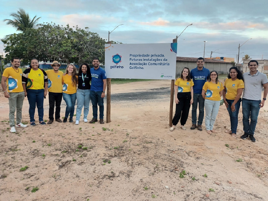 Suzano doa terreno de 3,5 mil m² no centro de Mucuri para Associação Comunitária Golfinho