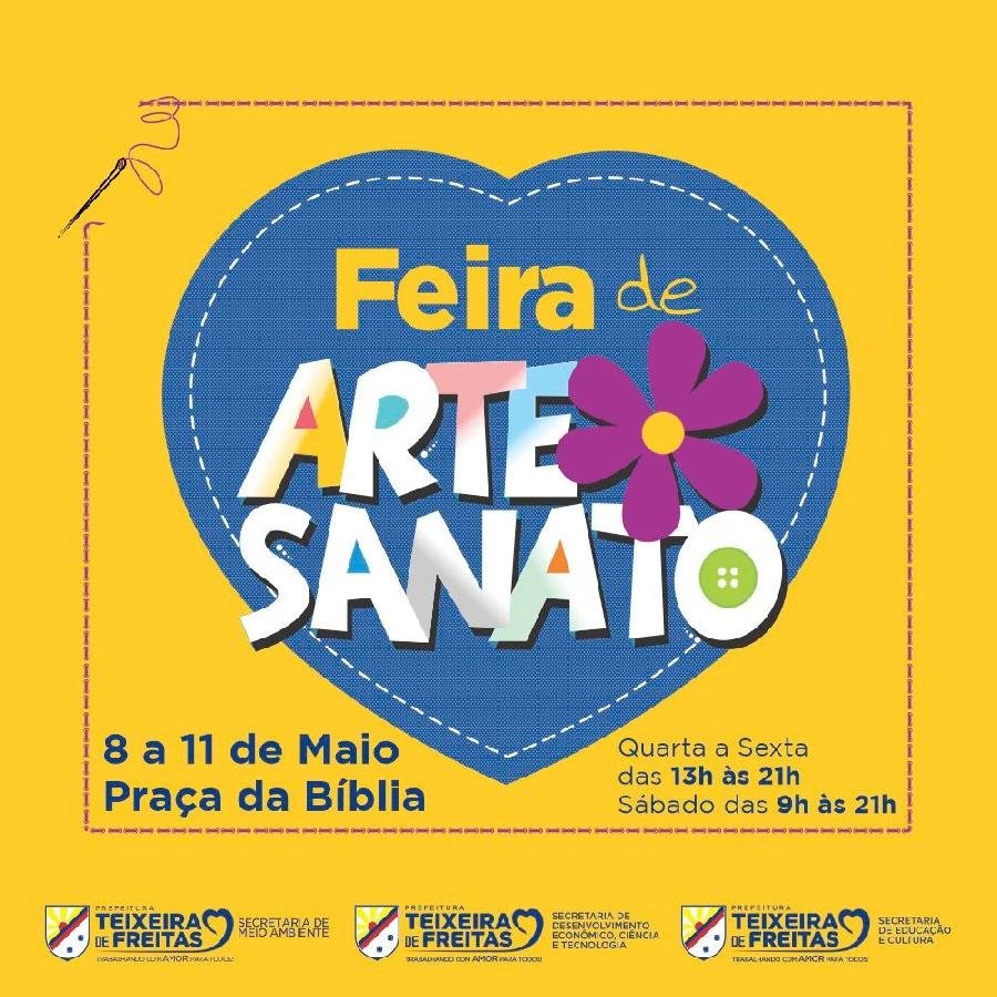  Terceira edição da Feira de Artesanato começa nesta quarta-feira, 8