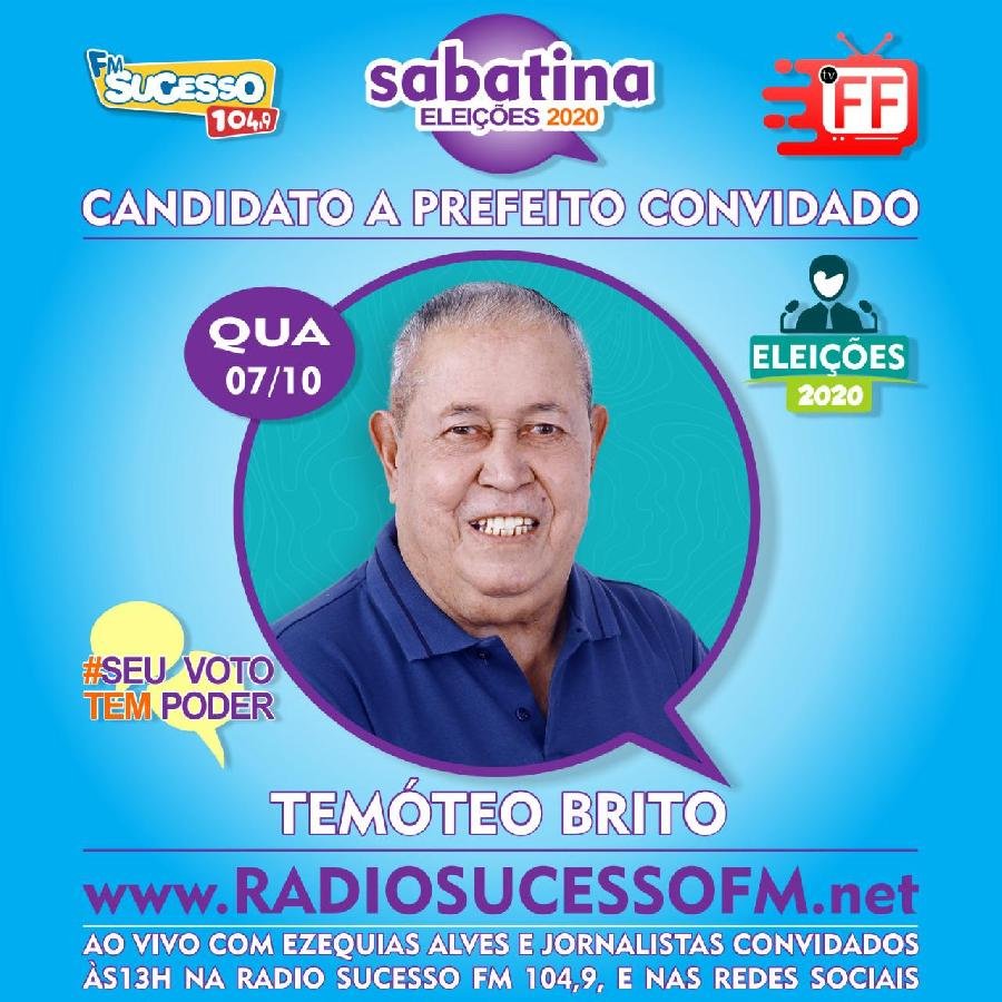 Quarta de Sabatina na Rádio Sucesso 104,9 FM e TVFF  
