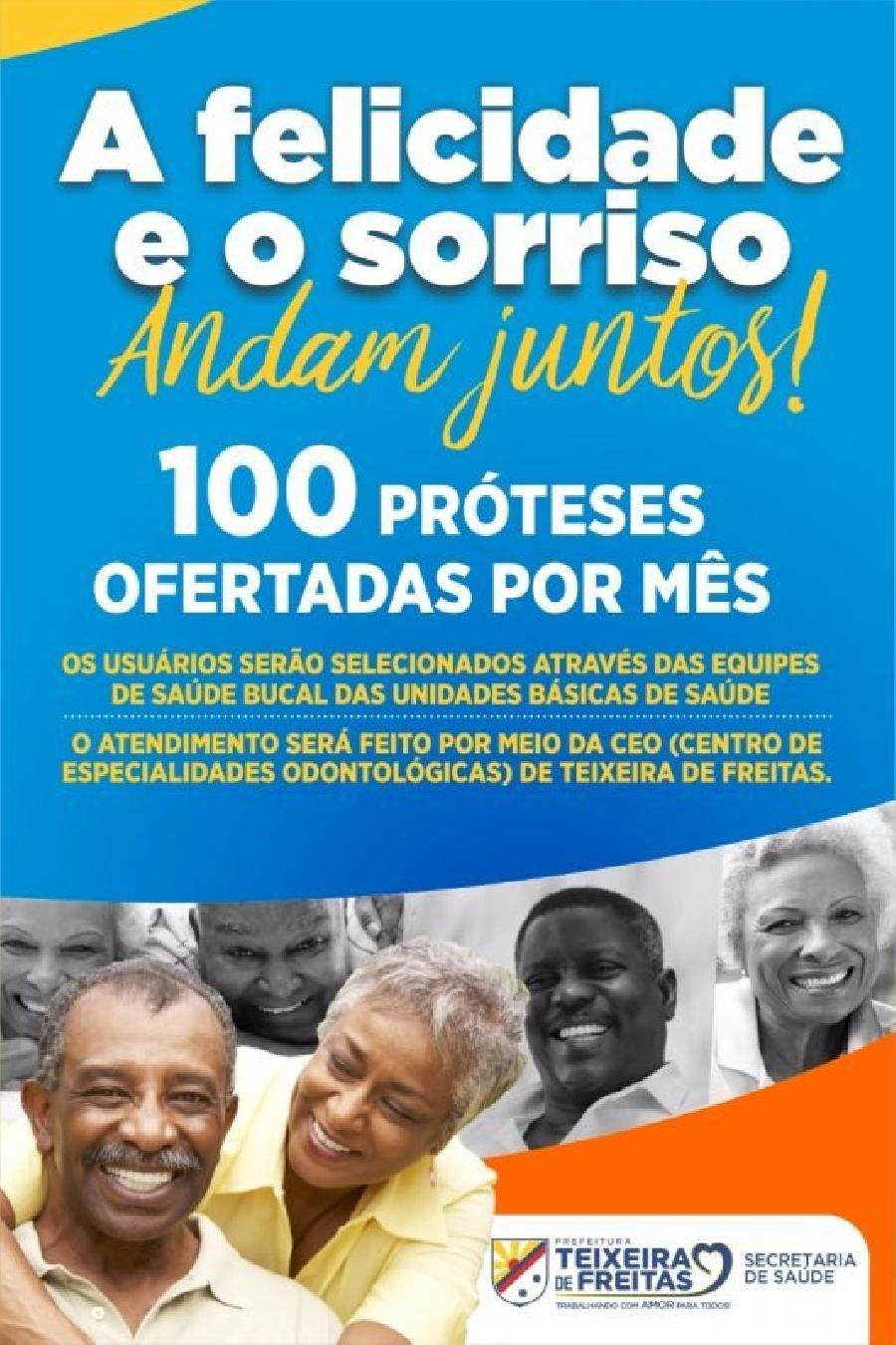  Prefeitura de Teixeira de Freitas lança projeto que ofertará próteses dentárias