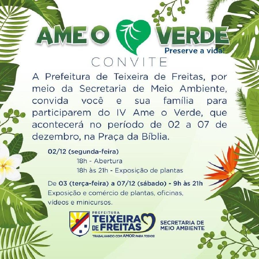 4ª edição do Ame o Verde começa nesta segunda-feira, 2